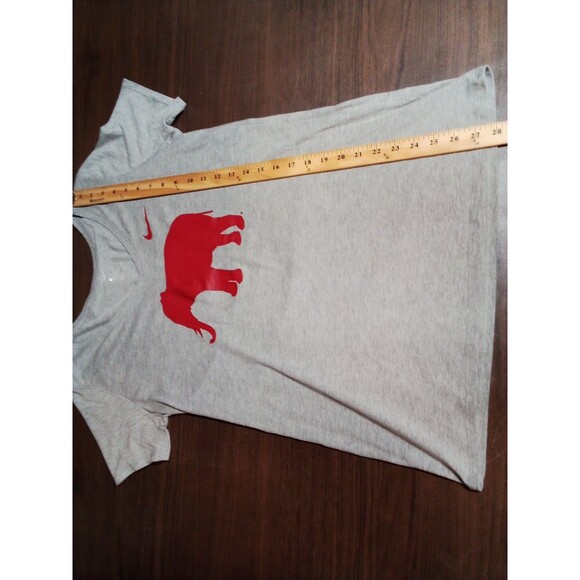 Women's Gray  Nike Tee Roll Tide Elephant V-neck Size Large - Picture 9 of 13